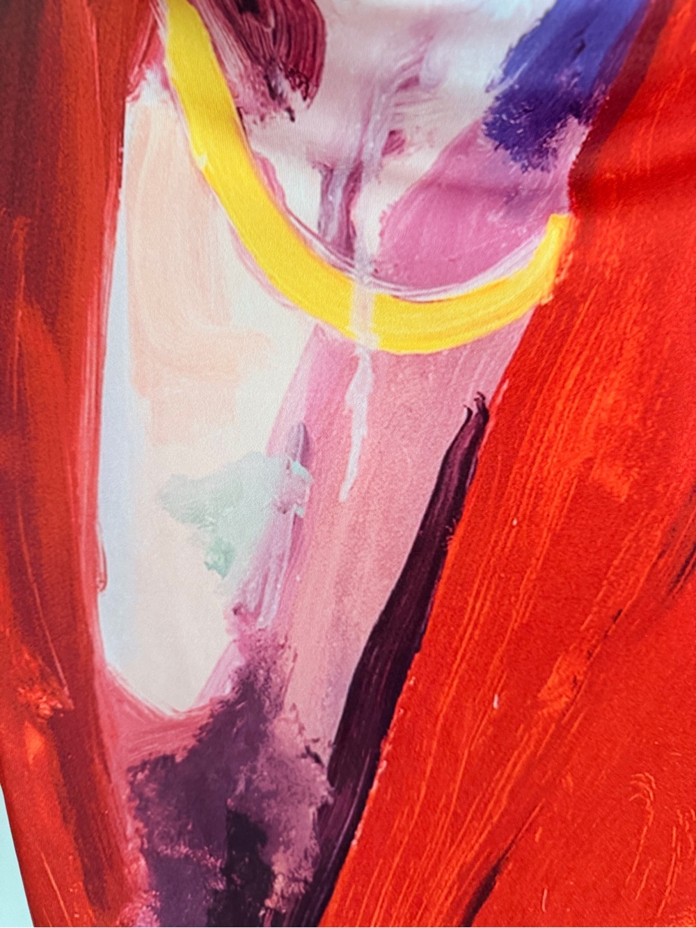Zara Multi-Red Pink Abstract Print Bodysuit - Picture 7 of 12